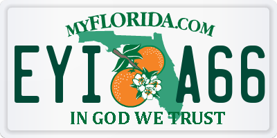 FL license plate EYIA66