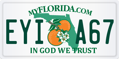 FL license plate EYIA67