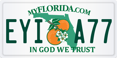 FL license plate EYIA77
