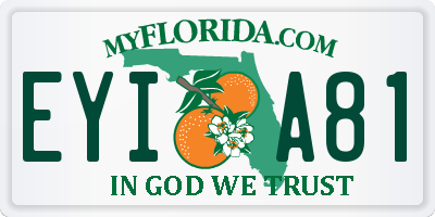 FL license plate EYIA81