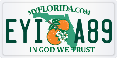 FL license plate EYIA89