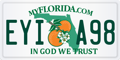 FL license plate EYIA98