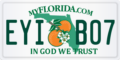 FL license plate EYIB07