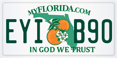 FL license plate EYIB90