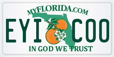 FL license plate EYIC00