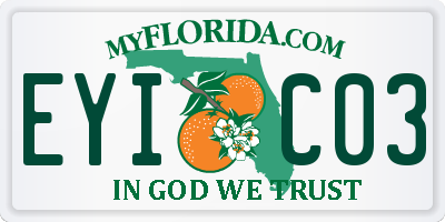 FL license plate EYIC03