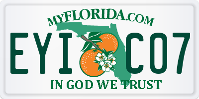 FL license plate EYIC07