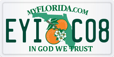 FL license plate EYIC08