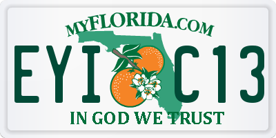 FL license plate EYIC13