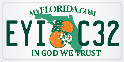 FL license plate EYIC32