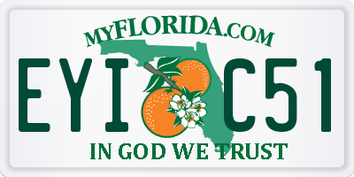 FL license plate EYIC51