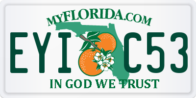 FL license plate EYIC53