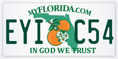 FL license plate EYIC54