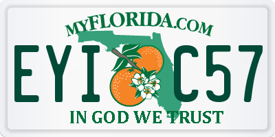 FL license plate EYIC57