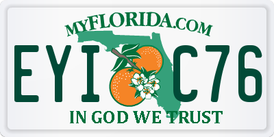 FL license plate EYIC76