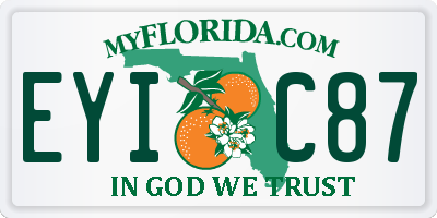 FL license plate EYIC87