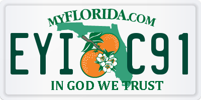FL license plate EYIC91