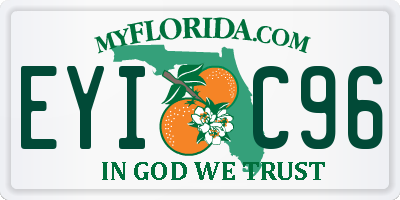 FL license plate EYIC96