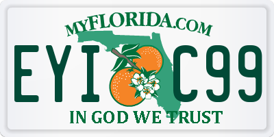 FL license plate EYIC99