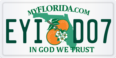 FL license plate EYID07