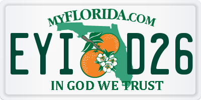 FL license plate EYID26