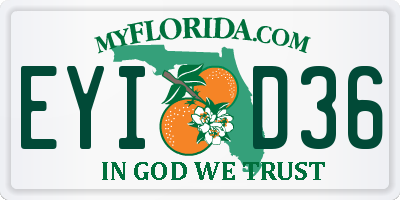 FL license plate EYID36