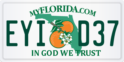FL license plate EYID37