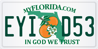 FL license plate EYID53