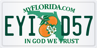 FL license plate EYID57