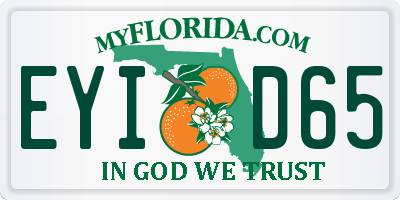 FL license plate EYID65