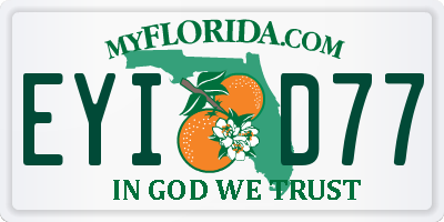 FL license plate EYID77