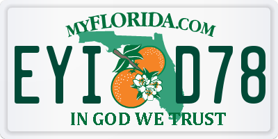 FL license plate EYID78