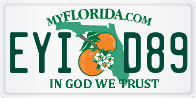 FL license plate EYID89