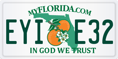 FL license plate EYIE32