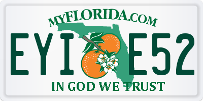 FL license plate EYIE52