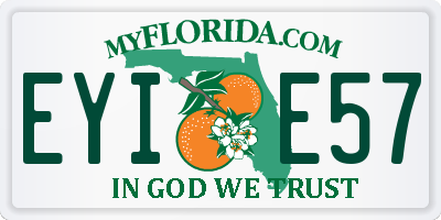 FL license plate EYIE57