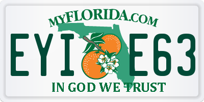 FL license plate EYIE63
