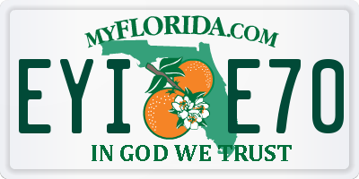 FL license plate EYIE70