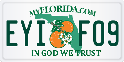 FL license plate EYIF09