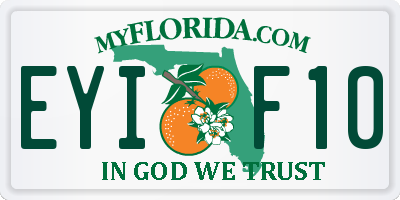 FL license plate EYIF10