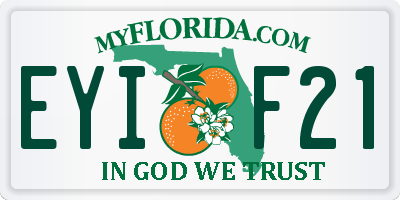 FL license plate EYIF21