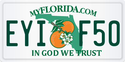 FL license plate EYIF50