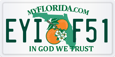 FL license plate EYIF51
