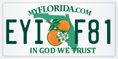 FL license plate EYIF81