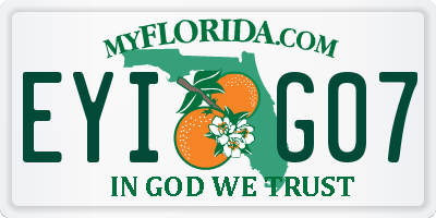FL license plate EYIG07