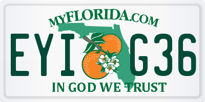 FL license plate EYIG36