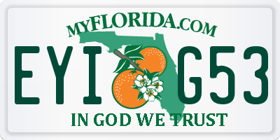 FL license plate EYIG53