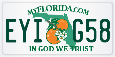 FL license plate EYIG58