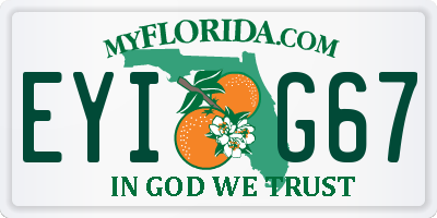 FL license plate EYIG67