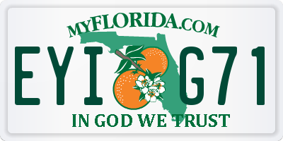 FL license plate EYIG71